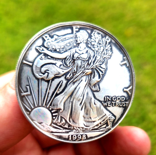 Anello argento 999 vera - , moneta