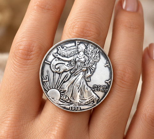 Anello american silver - silver, eagle