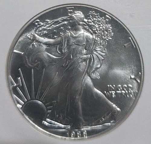 1988 silver eagle - $1, 20°