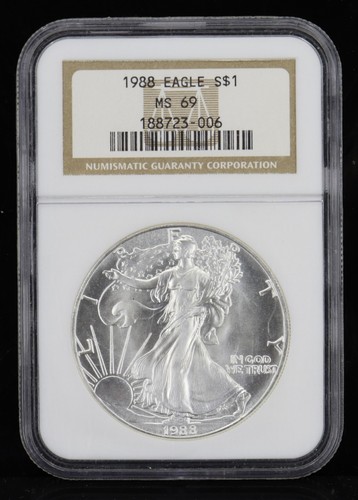 American eagle 1988 ngc ms69 - eagle,