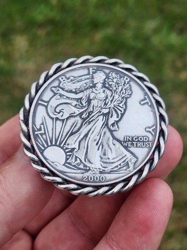 Anello argento 999 vera - , moneta