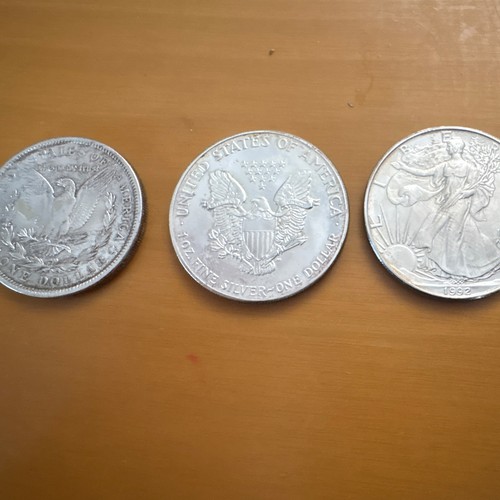 Lotto tre monete - , argento